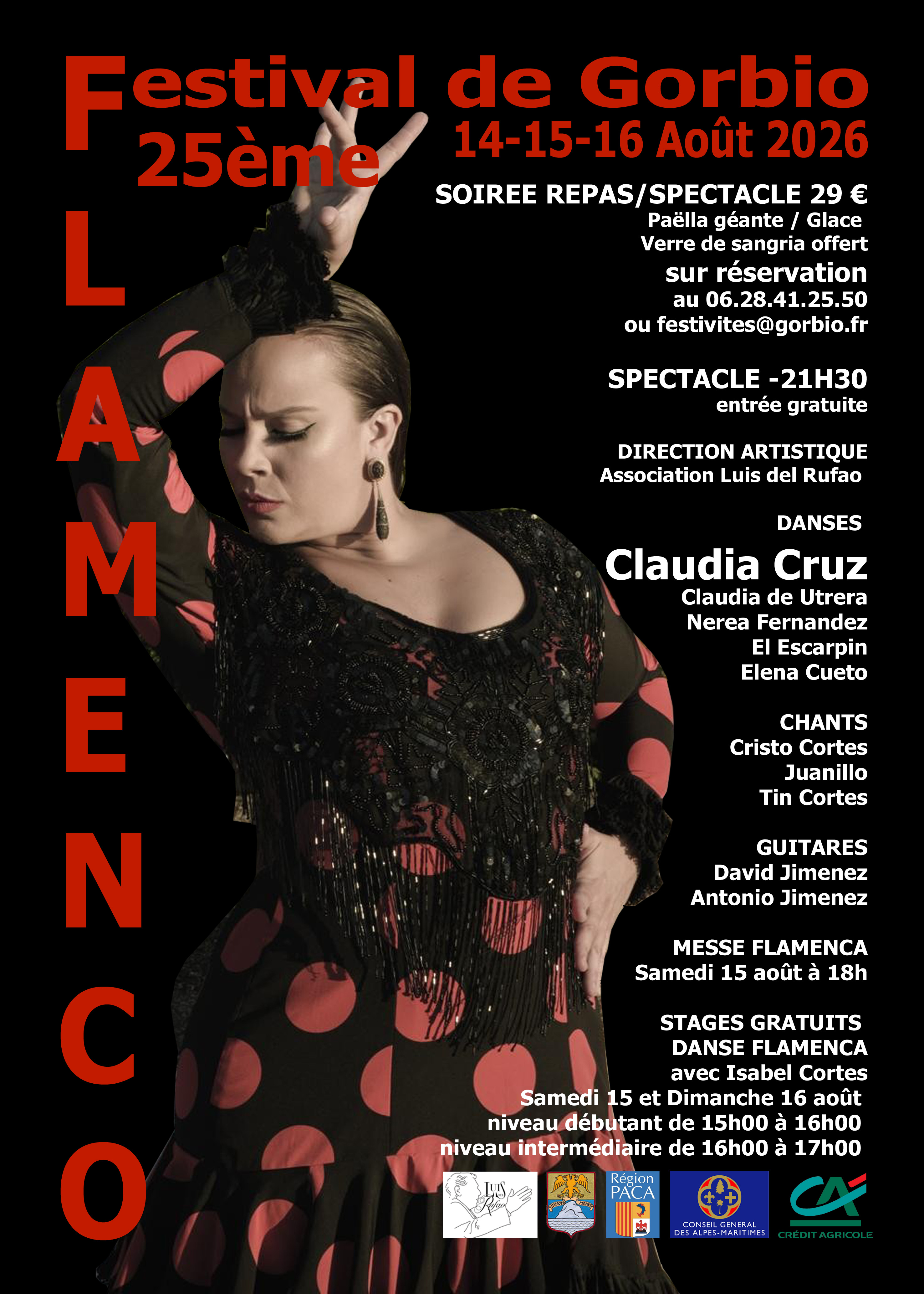 Affiche du Festival Flamenco de Gorbio